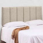 Haobo Foldable King Size Headboards Eastern King/California King Linen Upholstered Headboard with Height Adjustments