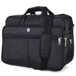 Teo Bag 38 Ltrs, 18 Inch Large size Polyester Messenger Bag, Multipurpose Bag For Mechanics, Electrician & Technician/Tool Bag/Shoulder Bag, office Bag with 5 Pockets & Compartments - Black