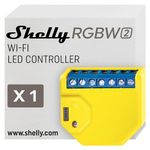 Shelly RGBW2 | WiFi Smart Remote Control for RGBW Led Strips | Home Automation| Compatible with Alexa & Google Home | iOS Android App| No Hub Required |Timer Schedule | Dimmable Lights | RGB Switch