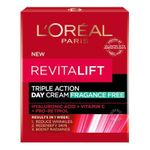 L'Oréal Paris Revitalift Laser X3, Anti-Ageing Day Cream SPF 15, Firming And Brightening, With Pro-Retinol, Hyaluronic Acid And Vitamin Cg, 50ml