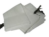 12 x White Woven Polypropylene Sandbags Sacks Flood Defence Sand Bags by SANDBAGS