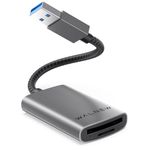 SD Card Reader, WALNEW USB 3.0 SD Card Adapter with Dual Slots Supports SD/TF/SDXC/SDHC/RS-MMC/UHS-I Cards, Memory Card Reader Compatible with Mac OS, Windows, Android, Linux on PC, Laptop, and Camera