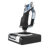 Logitech G Saitek X52 Flight Control System, Controller and Joystick Simulator, LCD Display, Double Suspension, Illuminated Buttons, 2xUSB, PC - Black/Silver