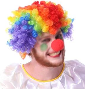 VKI Clown Perruque et Nez pour Enfants Adultes Masquerade Costume Cosplay