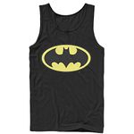 DC Comics Men's Batman Basic Logo Tank T-Shirt, Black, Medium