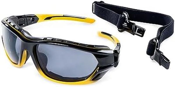 Sellstrom Polycarbonate Sealed Safety Glasses/Protective Eyewear, Clear Lens, Hard-Coating, Detachable Soft Co-Molded Temples, U.S. Military Ballistic Rated, Yellow/Black with Clear Tint, S70000