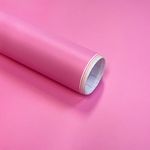 Lypumso Pink Vinyl Wrap, Matte Car Vinyl Wrap Roll with Bubble Free Air Release Technology, Auto Car Sticker Decal Film Sheet DIY Self Adhesive Interior Exterior Decoration 5ft x 1ft