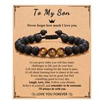 PINKDODO Gifts for Son Gifts from Mom To My Son Bracelets for Boys Birthday Christmas Valentines Day Gifts for Teen Teenage Boys Gift Ideas