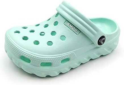 Amoji Kids Clogs Boy Garden Clogs Girl Garden Shoes Toddler Sandals Little Kid Children Gardening Clogs Slip On Big Kid Youth Shower Sandals Mint Size 11.5-12 Little Kid