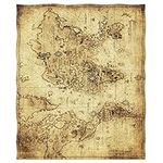 Goodbath Map Throw Blanket,Vintage 