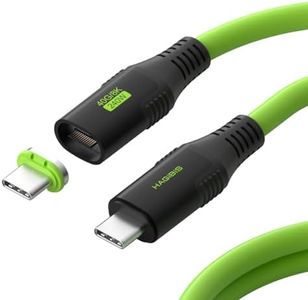 Hagibis USB 4 Cable, 3.3ft Magnetic Silicone USB C 240W Fast Charging Cable with 8K@60Hz 40Gbps Data Transfer Thunderbolt 4/3 Video Cord for iPhone 15/15 Pro Max, iPad, MacBook Pro Air, CX01