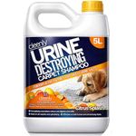 Cleenly Urine Destroying Enzyme Pet Carpet Shampoo Cleaning Detergent (5 Litres) - Digests Urine Salts - Gets Rid of Urine, Vomit, and Faeces Stains