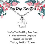 TGBJE Auntie Gift Dog Aunt Gift Best Dog Aunt Ever Necklace Special Aunt Gift Dog Mom And Aunt Gift Dog Lover Gifts (C-dog aunt nk)