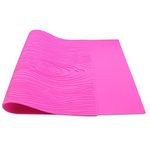 Warmoor Silicone Cake Fondant Mat, Woodgrain Impression Lace Mold (pink)