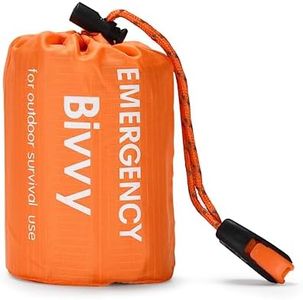 ACOWAY Survival Blanket - Bivy Sack - Emergency Sleeping Bags for Survival - Sleeping Bag Suit - Versatile Orange Outdoor Gear for Unmatched Protection and Durability - Set of 1-5x10x10cm