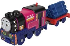 Thomas & Friends Ashima Toy Train, Battery-Powered Motorized Engine with Cargo Car for Preschool Pretend Play​, HMC22