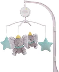 Disney Dumbo - Shine Bright Little Star Aqua, Grey & Yellow Musical Mobile, Aqua, Grey, Yellow