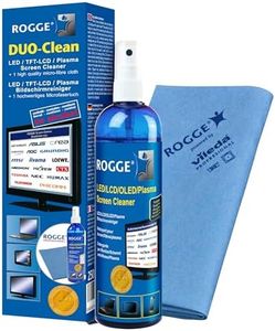 Screen Cleaner Kit - Natural Streak-Free Antibacterial - For Phones LED/LCD TVs Computers Laptops Glasses ... - Spray 8.4oz + XL Microfiber Cloth (washable) - Made in Germany