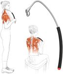 LittleMum Heavy Duty Cane Massager, Massager Hook, Myofascial Release Tool, Knots Remover for Neck, Shoulder, Back, Travel Size and Portable, Stainless Steel