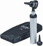 KaWe COMBILIGHT Professional C10 Otoscope, 3x Magnification, Includes Dimmable Rheostat and Carrying Bag, Silver