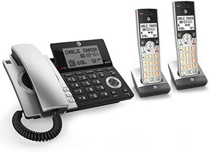AT&T CL84207 Dect_6.0 2 Handset Landline Telephone, Black/Silver