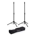 Gator Frameworks Lightweight and Compact Mini Tripod Speaker Stand Set with Nylon Carry Bag (GFWSPK0250SET),Black