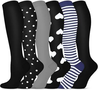 Graduated Medical Compression Socks for Women&Men 20-30mmhg Knee High Sock (Multicoloured 11A, Small/Medium)