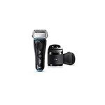 Braun Series 8 8365cc Next Generation Electric Shaver, Clean&Charge Station, Fabric Case, Black