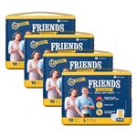 Friends Overnight Adult Diapers Pants Style - 40 Count L with odour lock and Anti-Bacterial Absorbent Core- Waist Size 30-56 Inch ; 76-142cm