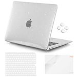 iCasso for MacBook Air 13 Inch Case 2018 2019 2020 Release A2337 M1/A1932/A2179 (for MacBook air A2337M1/ A1932/A2179, Clear Star)