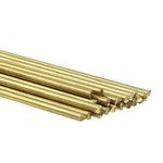 YPLonon 20PCS Brass Brazing Rods T2 Copper Soldering Wires Low Temperature Melting Point Phosphor Brass Welding Rod 2mm x 250mm Flux Sticks for Repair Welding Brazing