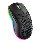 Wireless Gaming Mouse,Computer Mouse with Honeycomb Shell,11 RGB Backlit,3,400 DPI,6 Programmed Buttons,USB Receiver,Power Saving,Wireless Mouse for PC/Mac/Laptop,Black