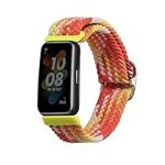 kwmobile Nylon Band Compatible with Huawei Band 7 - Band Replacement Strap for Fitness Tracker - Orange