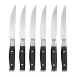 Ninja Foodi StaySharp 6 Steak Knives for use with StaySharp Knife Sharpener, 6-Piece Set, Stainless Steel with Sharp Precise Non-Serrated Blades and Comfortable Handles, K32106UK