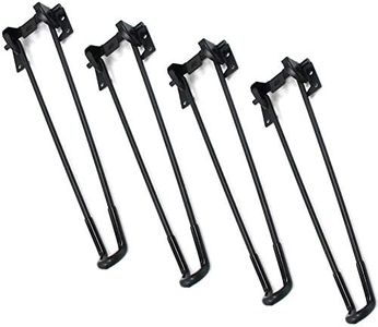 MEETWARM 16" Foldable Hairpin Legs, Black Metal Folding Table Legs, DIY Furniture Legs for Coffee End Tables Side Table Laptop Table Mini Desk, with Rubber Pads & Screws, Set of 4