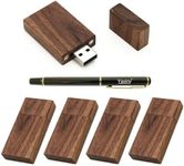 Yaxiny 5 Pack Rectangle Walnut Wood