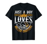 Roller Coaster Vintage Just A Boy Who Loves Roller Coasters T-Shirt