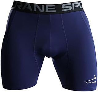 Rane Sports Pantaloncini Sportivi Attillati ad Asciugatura Rapida e Traspiranti, Pantaloncini Allenamento di Base con Cellulare Tasca Blu Navy L