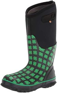 BOGS Women's Classic Tall Rainboot Rain Boot, 4h Print-black Green, 8 US