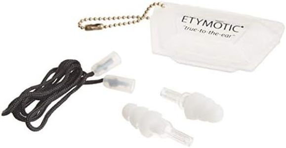 Etymotic Research ER20HD Safety High-Definition Earplugs (Noise Reduction for Construction, DIY, Warehouse, Concerts, Musicians, Race Track and Sporting Events) - Large, Clear Stem w/White Tip