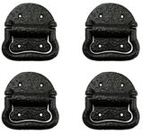 Adonai Hardware "Almodad Black Cast Iron Cabinet and Drawer Chest Handle (Supplied as 4 Pieces per Pack) - Matte Black Powder Coated