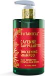 Botanical Hair Growth Cayenne Shampoo with Saw Palmetto for Hair Loss and Hair Thinning Prevention Scalp Detoxifying Natural Thickening Shampoo Regrowth Products For Women & Men 10.2 Fl Oz