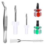 6 Pcs Sewing Machine Repair Kit Includes Tweezers Double Headed Lint Brush Short Screwdriver Sewing Machine Repair Tool Repair Kit