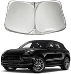 SZYUCHEN Car Windshield Sun Shade Sunshade Compatible with Porsche Macan 2014-2020 2021 2022 2023 2024 Accessories, Foldable Car Front Window Sun Shield Visor