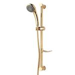 ECOSPA Amber Gold Shower Kit with 6 Function Handset, 1.5m Metal Shower Hose & Riser Rail