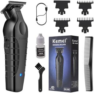 KEMEI 2299 Hair Trimmer Professional Hair Clippers for Men Cord/Cordless Hair Cutting Kits, Zero Gapped Trimmers, T Blade Barber Clippers with USB Rechargeable