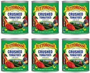 Tuttorosso Crushed Tomatoes with Basil, Gluten Free and Vegetarian Recipe, 28oz Cans, 6-Pack