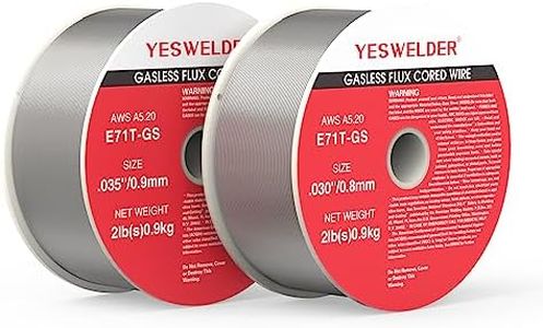 YESWELDER Flux Core Gasless Mig Wire, Mild Steel E71TGS .030+.035-Diameter, 2-Pound Spool, 2-Packs Dual Specification Welding Wire