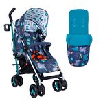 Cosatto Supa 3 Pushchair with Footmuff – Lightweight Stroller from Birth to 25Kg - Easy, Compact, Umbrella Fold, Large Shopping Basket, Carry Handle Footmuff, Dragon Kingdom