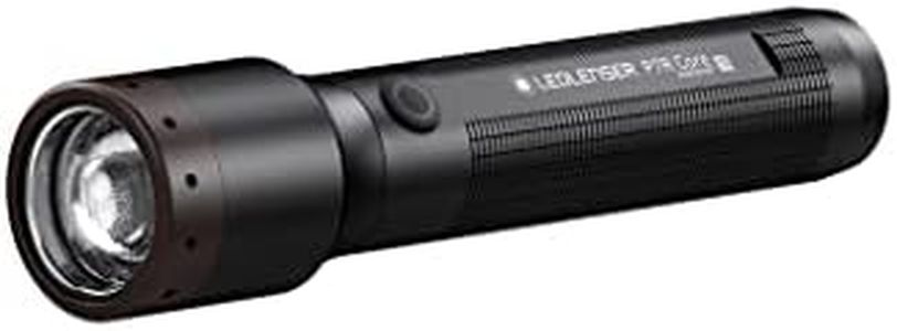 Ledlenser P7R Core Rechargeable LED Torch, Super Bright 1400 Lumens, IP68 Waterproof Flashlight, Up to 90 Hours Run Time, 300m Powerful Searchlight Torch, Dog Walking, Hiking & Camping Equipment